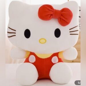 1- Hello Kitty Plush red and white with red Bow and Accents